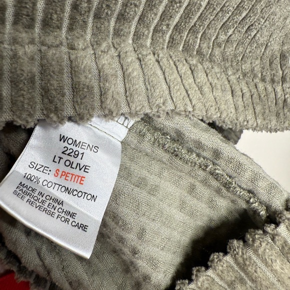 Woolrich Women’s Jacket Small Olive Green Cotton Corduroy Full Zip Small Petite - Picture 5 of 6